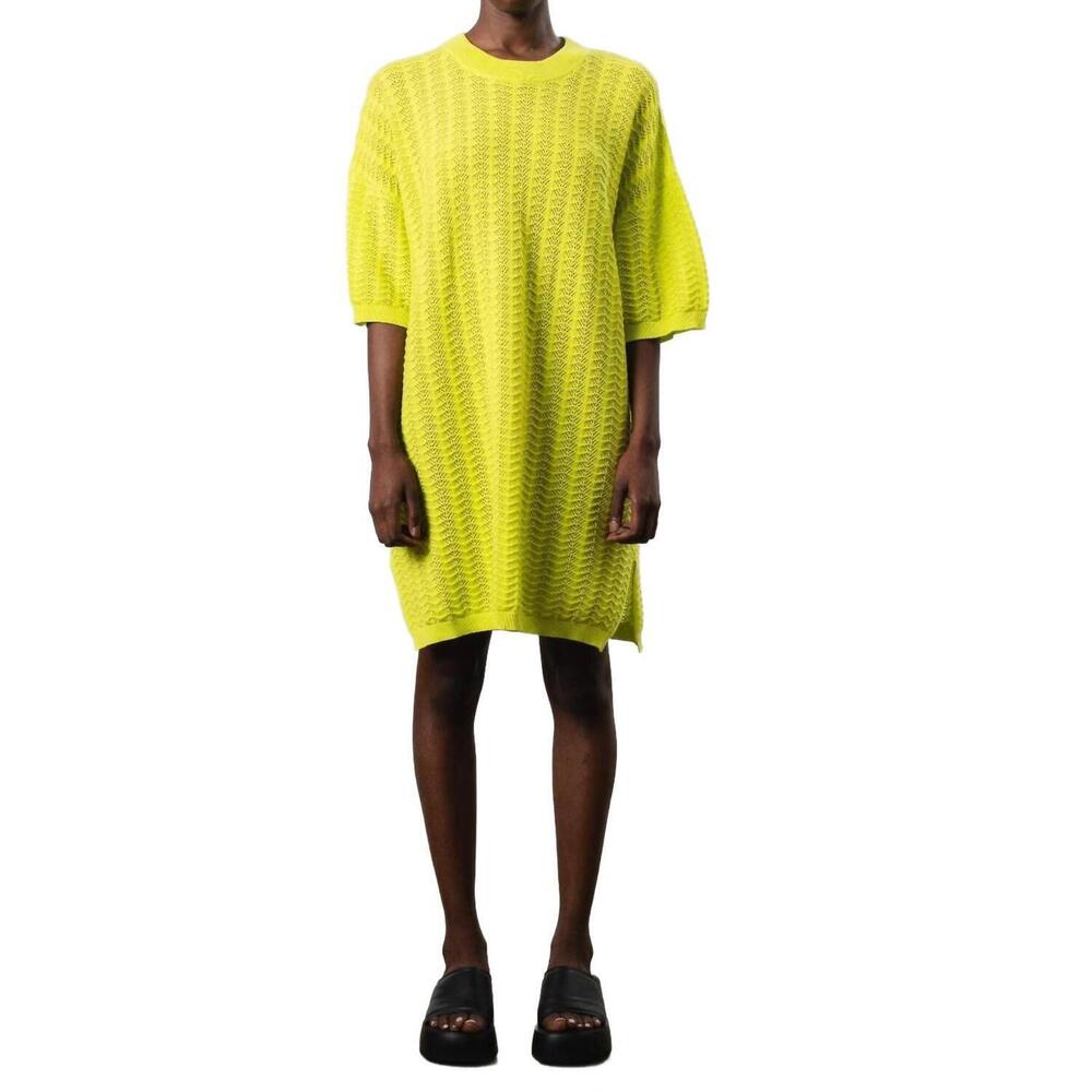 NEW MR MITTENS bella lace shirt dress in lime